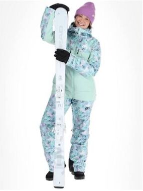 Picture Organic Exa ski jacket matcing pants blurry water print Small XS
